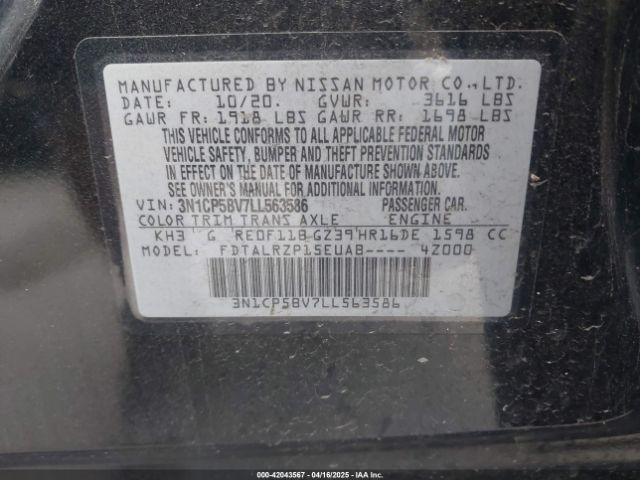 2020 NISSAN KICKS 3N1CP5BV7LL563586 Photo 8