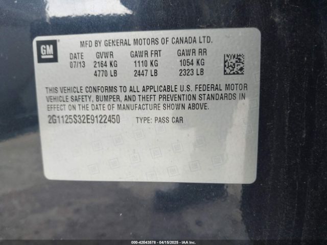 2G1125S32E9122450 Chevrolet Impala 2lt