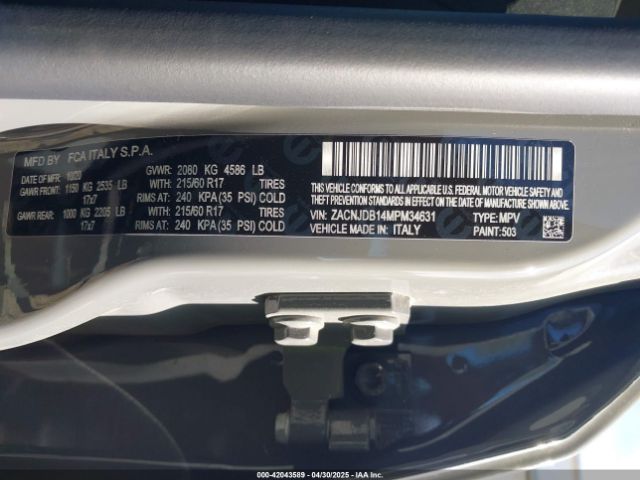 ZACNJDB14MPM34631 Jeep Renegade Latitude 4x4