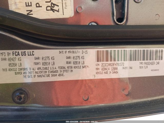 2C3CCARG9FH781572 Chrysler 300 Limited