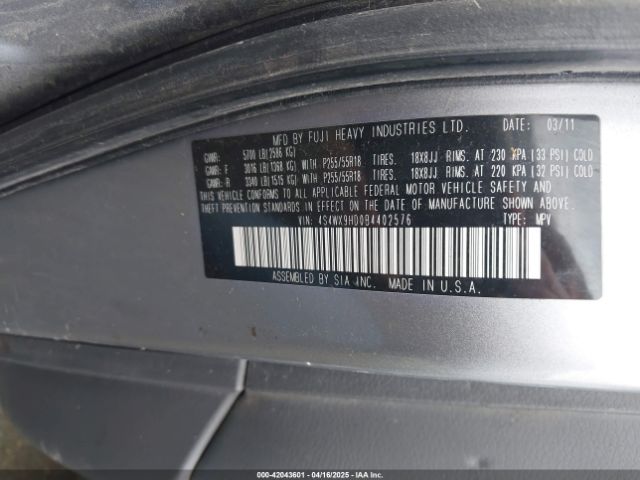 2011 SUBARU TRIBECA 4S4WX9HD0B4402576 Photo 8