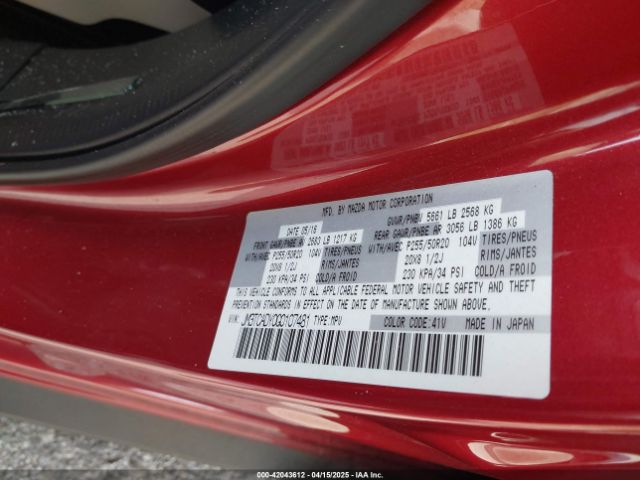JM3TCADY0G0107481 Mazda Cx-9 Grand Touring