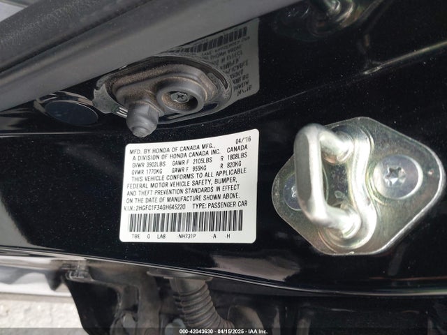Honda Civic Ex-t 2016 2HGFC1F34GH645220 Image 9