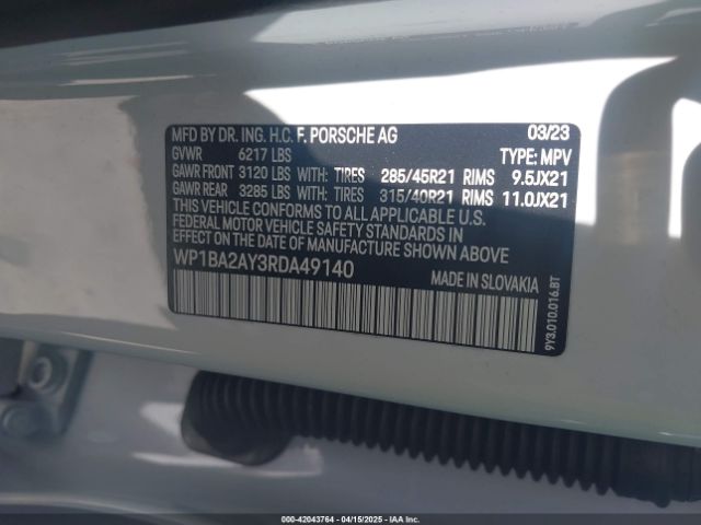 WP1BA2AY3RDA49140 Porsche Cayenne Coupe