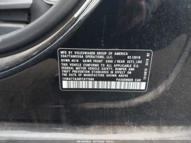 1VWAT7A35FC077089 Volkswagen Passat 1.8t S