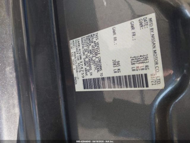 1N4BL4CV3MN374759 Nissan Altima Sr Fwd