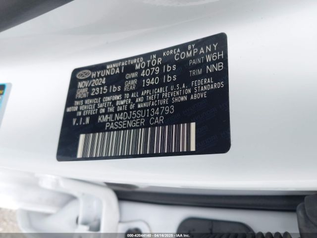KMHLN4DJ5SU134793 Hyundai Elantra Hybrid Limited