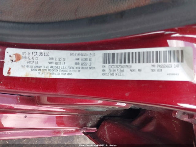 1C3CCCAG2GN157810 Chrysler 2016