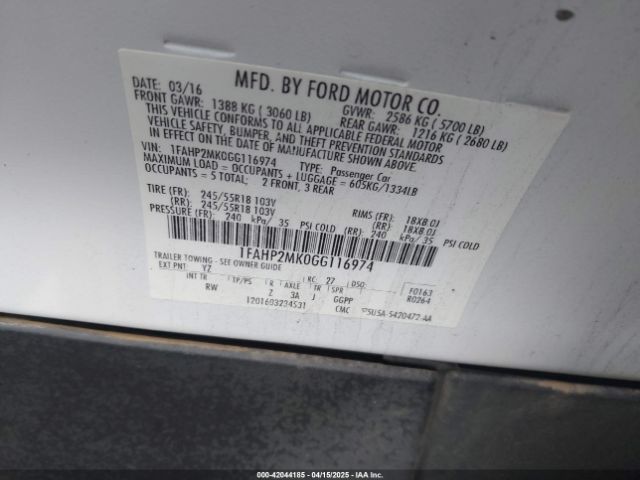 1FAHP2MK0GG116974 Ford Police Interceptor