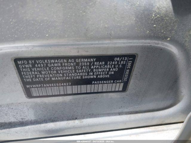 WVWRP7AN9EE504627 Volkswagen Cc 2.0t Executive