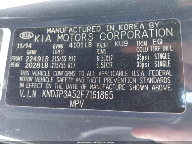 KNDJP3A52F7161865 KIA SOUL +