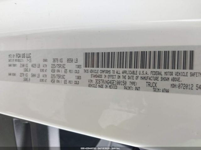 3C6TRVNG4GE100150 RAM Promaster 1500 Low Roof