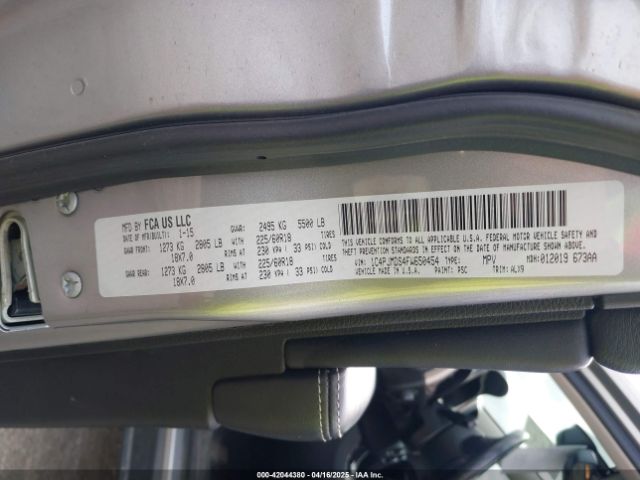 1C4PJMDS4FW650454 Jeep Cherokee Limited