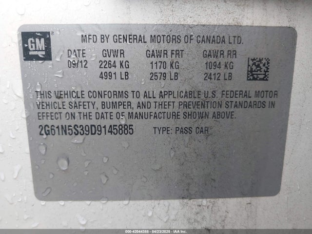 2013 CADILLAC XTS 2G61N5S39D9145885 Photo 8