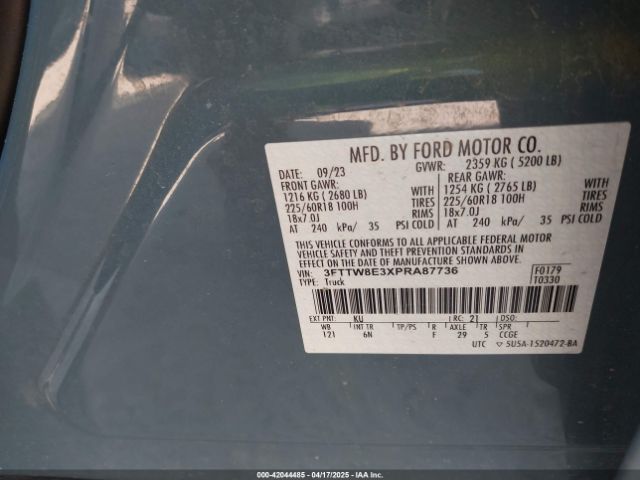3FTTW8E3XPRA87736 Ford Maverick Lariat