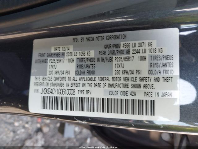 JM3KE4CY1G0610008 Mazda Cx-5 Touring