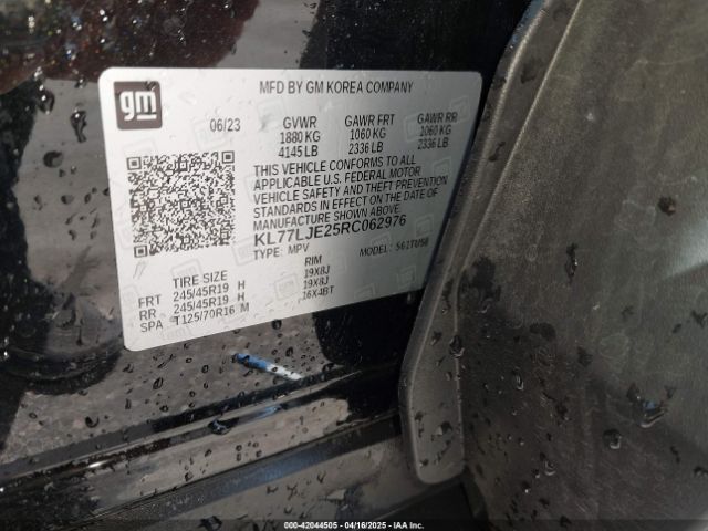 KL77LJE25RC062976 Chevrolet Trax Fwd 2rs