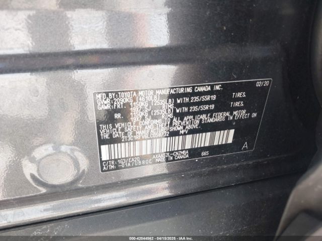 2T3C1RFV6LC058732 Toyota Rav4 Xle Premium