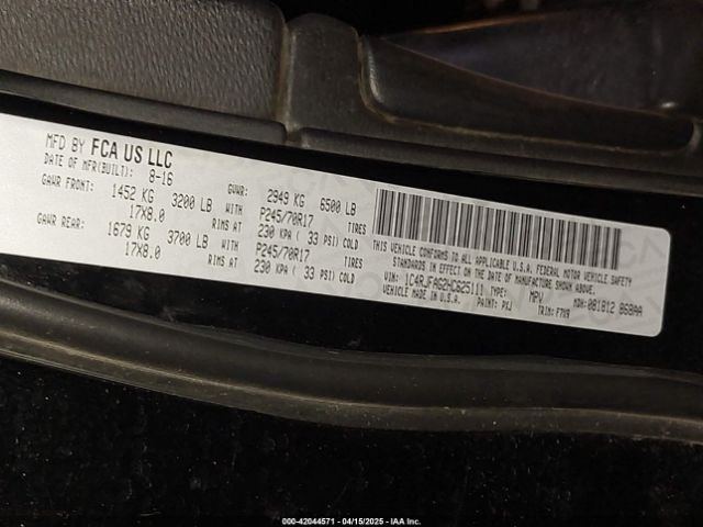 2017 JEEP GRAND CHEROKEE 1C4RJFAG2HC625111 Photo 8