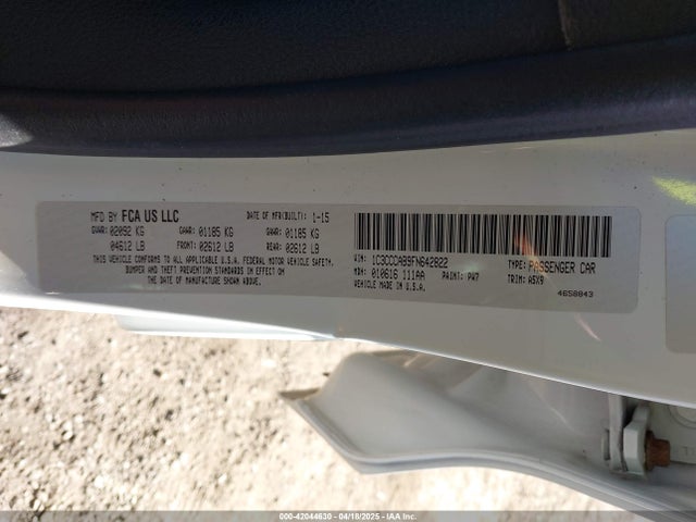 1C3CCCAB9FN642822 Chrysler 200 Limited