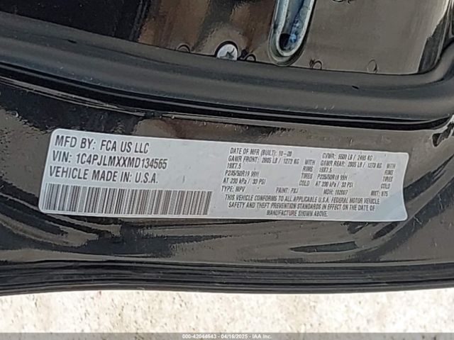 2021 JEEP CHEROKEE 1C4PJLMXXMD134565 Photo 8