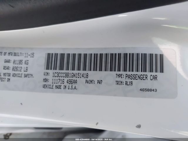 1C3CCCBB1GN151418 Chrysler 200 S