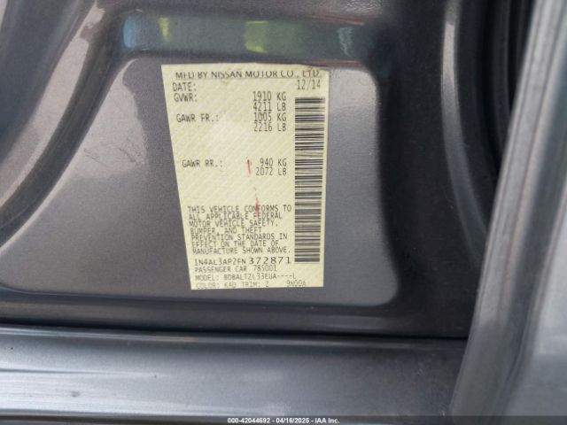 1N4AL3AP2FN372871 Nissan Altima 2.5 Sl