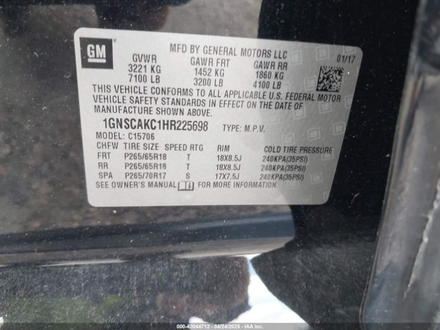 1GNSCAKC1HR225698 Chevrolet Tahoe Ls