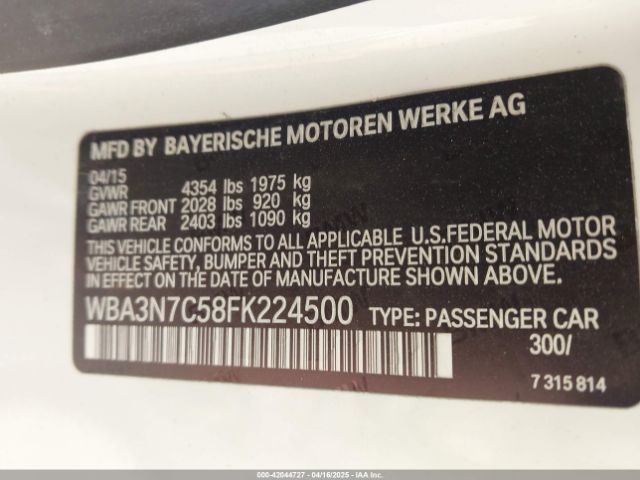 WBA3N7C58FK224500 BMW 428i