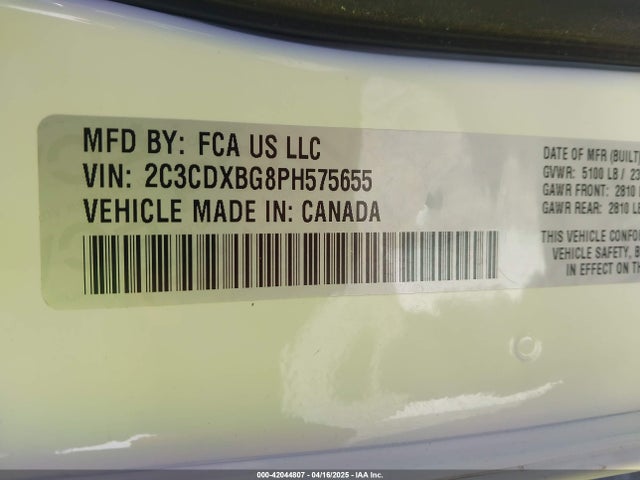 Dodge Charger Sxt 2023 2C3CDXBG8PH575655 Image 9