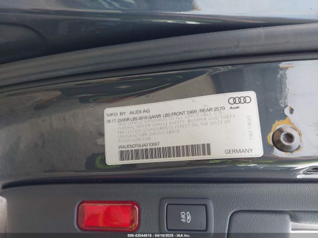 WAUENCF58JA010067 Audi A5 2.0t Premium