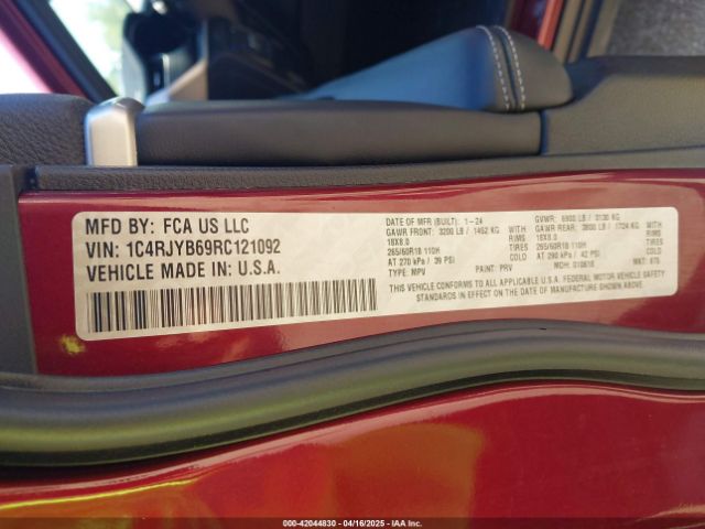 1C4RJYB69RC121092 Jeep Grand Cherokee 4xe