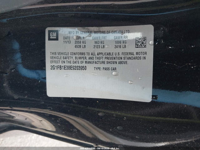 Chevrolet Camaro 1lt 2014 2G1FB1E38E9203950 Image 9