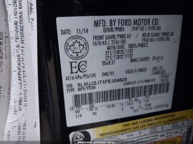 5LMJJ2JT1FEJ04829 Lincoln Navigator