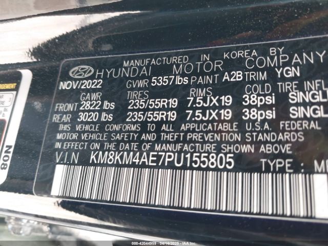 KM8KM4AE7PU155805 Hyundai IONIQ 5 SE