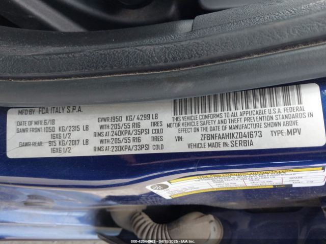 2019 FIAT 500L ZFBNFAAH1KZ041673 Photo 8