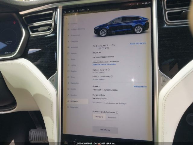 5YJXCBE20GF006744 Tesla Model X 60d/70d/75d/90d/p100d