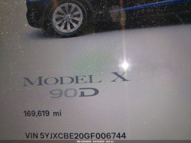 5YJXCBE20GF006744 Tesla Model X 60d/70d/75d/90d/p100d