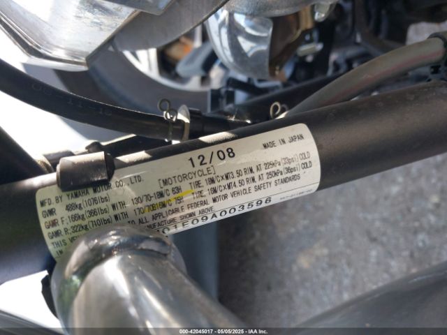 2009 YAMAHA XVS950 JYAVN01E09A003596 Photo 9