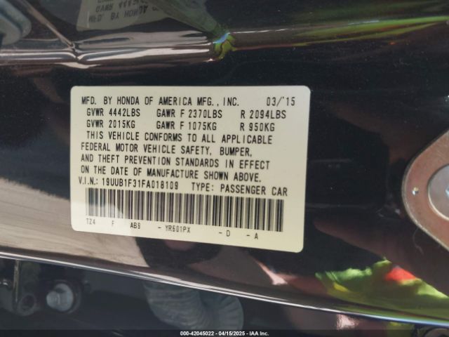 2015 ACURA TLX 19UUB1F31FA018109 Photo 8