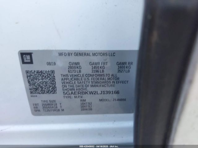 5GAERBKW2LJ139166 Buick Enclave Fwd Essence