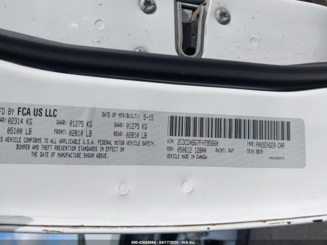2C3CDXBG7FH795660 Dodge Charger Se