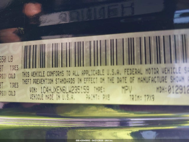 1C4HJXEN6LW235159 Jeep 2020