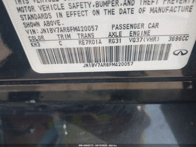JN1BV7AR6FM420057 Infiniti Q50 Premium