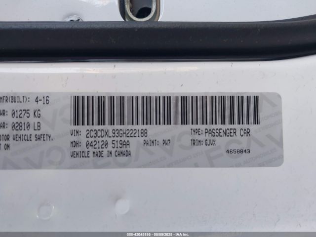 2016 DODGE CHARGER 2C3CDXL93GH222188 Photo 8