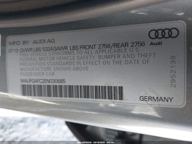 2014 AUDI A6 WAUFGAFC2EN030685 Photo 8