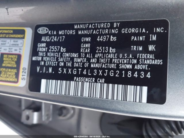 5XXGT4L3XJG218434 KIA Optima Lx