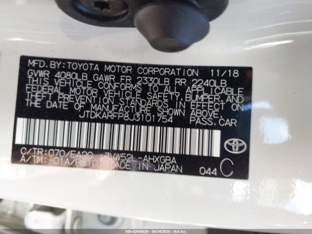 JTDKARFP8J3101754 Toyota Prius Prime Premium
