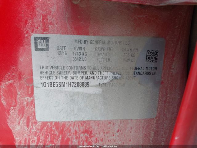 2017 CHEVROLET CRUZE 1G1BE5SM1H7208889 Photo 8