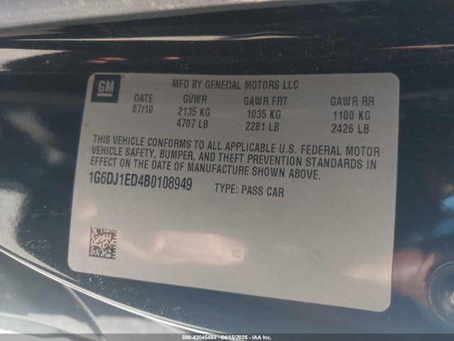 2011 CADILLAC CTS 1G6DJ1ED4B0108949 Photo 8